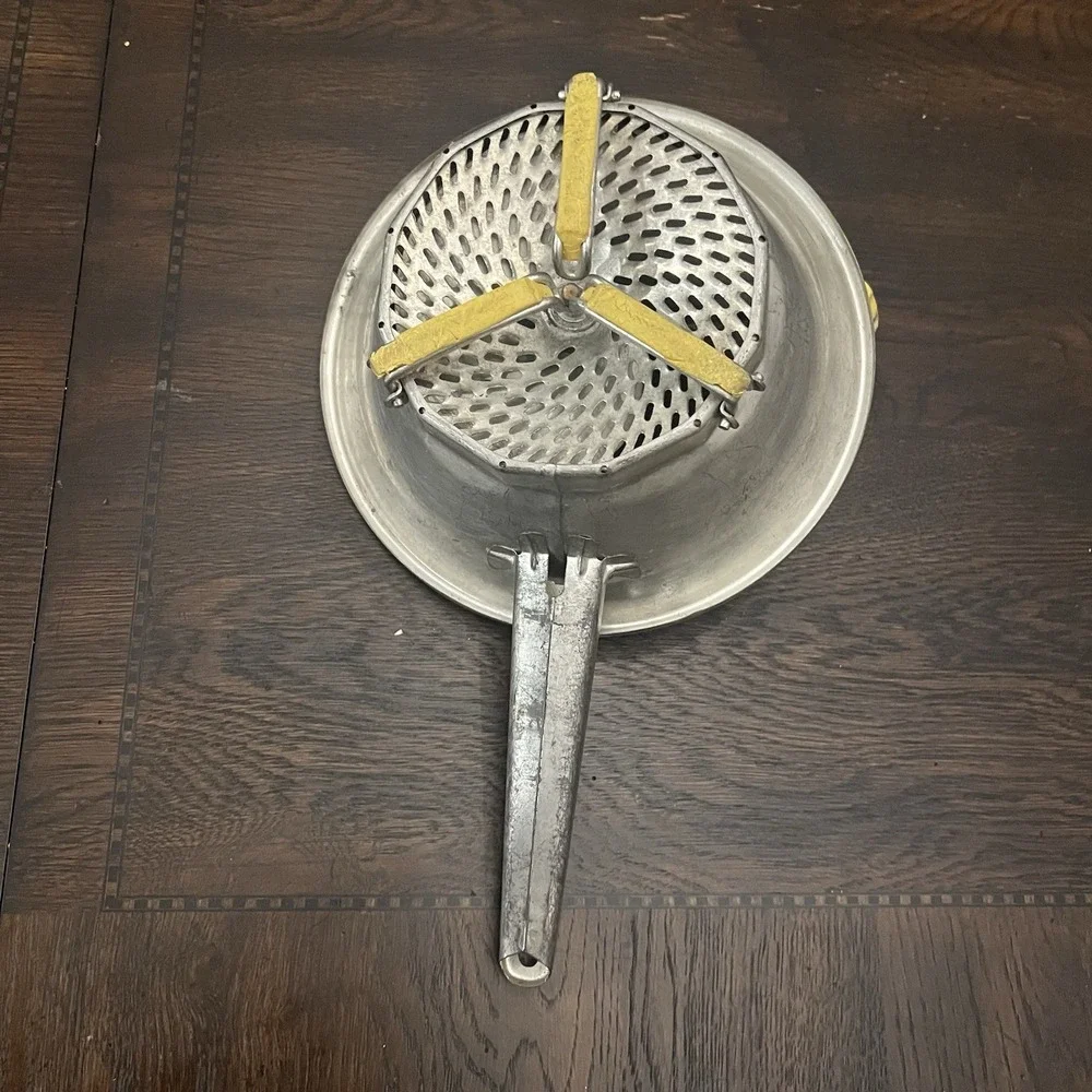 Vintage French Moulin Legumes Food Mill Hand Crank Vegetable Strainer France